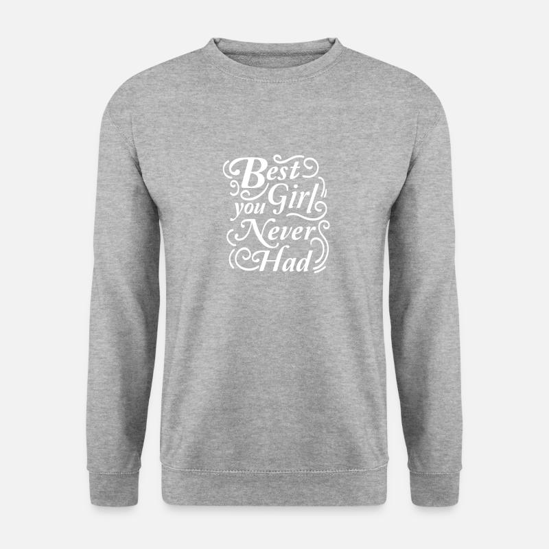 BEST GIRL WHITE - Unisex Pullover - Weißgrau meliert