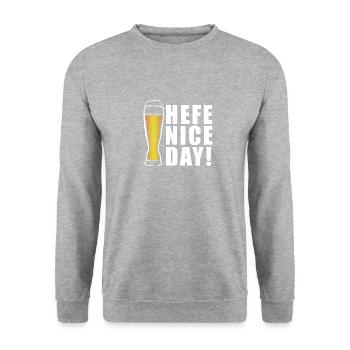 Yeast nice day! Wheat Gift Idea - Unisex Sweatshirt - salt & pepper - Front - Alina (178cm) & Michal (187cm)