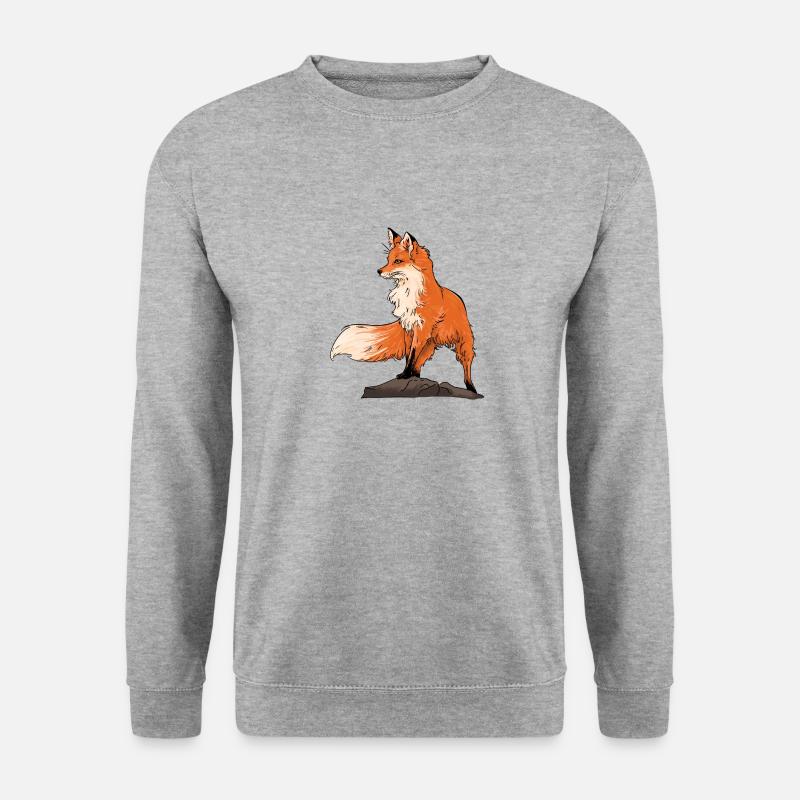 Schöner Fuchs - Unisex Pullover - Weißgrau meliert