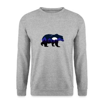 Natur wild 01 - Unisex Pullover - Weißgrau meliert - Vorne - Alina (178cm) & Michal (187cm)