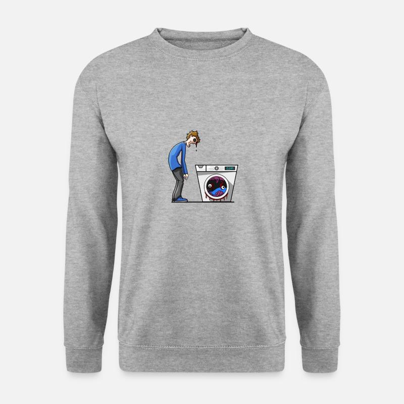 Brain washington army #1 - Unisex Pullover - Weißgrau meliert