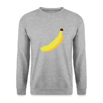 Banana vector - Unisex Sweatshirt - salt & pepper - Front - Alina (178cm) & Michal (187cm)