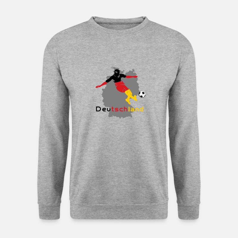 Deutschland Fussball - Unisex Pullover - Weißgrau meliert
