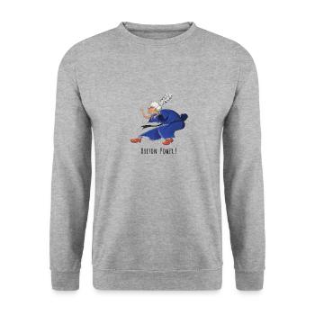 Breton power - Unisex Sweatshirt - salt & pepper - Front - Alina (178cm) & Michal (187cm)