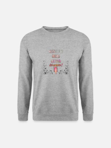 Ich geh Schaukeln Schaukel Sprüche Spruch Geschenk - Unisex Pullover - Weißgrau meliert