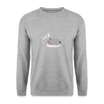 T-shirt fumer carlin - Sweat-shirt Unisexe - gris chiné - Devant - Alina (178cm) & Michal (187cm)