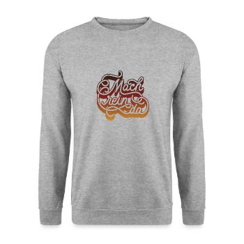 machreinda 04 - Unisex Pullover - Weißgrau meliert - Vorne - Alina (178cm) & Michal (187cm)