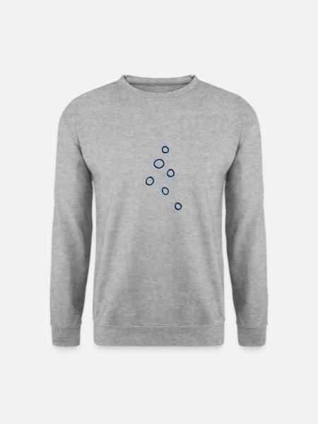 Unterwasserwelt "LUFTBLASEN" Meerebewohner Shirt - Unisex Pullover - Weißgrau meliert