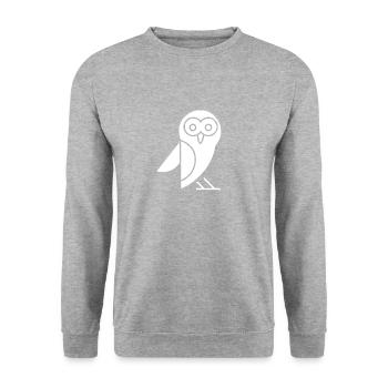 hibou - Sweat-shirt Unisexe - gris chiné - Devant - Alina (178cm) & Michal (187cm)
