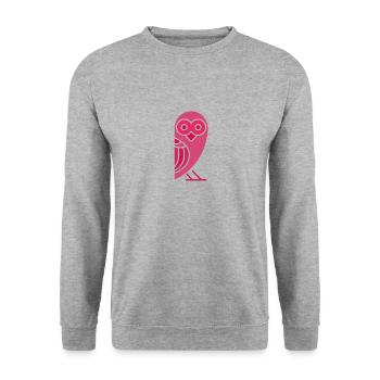 Poussins de hiboux - Sweat-shirt Unisexe - gris chiné - Devant - Alina (178cm) & Michal (187cm)