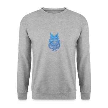 Mustereule - Sweat-shirt Unisexe - gris chiné - Devant - Alina (178cm) & Michal (187cm)