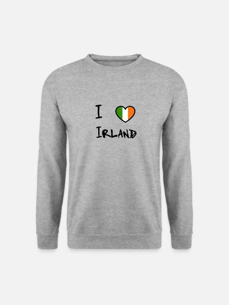 Irland - Unisex Pullover - Weißgrau meliert