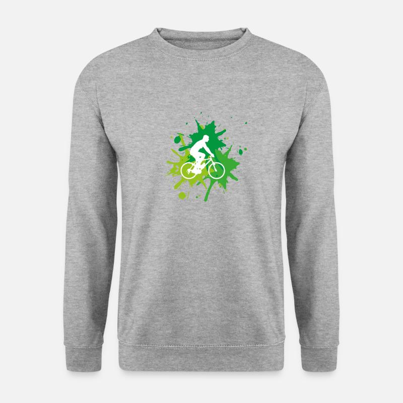 Fahrrad Vegan Bio - Unisex Pullover - Weißgrau meliert