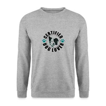 Certified Doglover - Unisex Pullover - Weißgrau meliert - Vorne - Alina (178cm) & Michal (187cm)