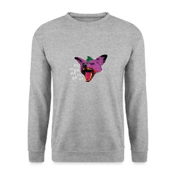 Hyenas - hyena - Unisex Sweatshirt - salt & pepper - Front - Alina (178cm) & Michal (187cm)