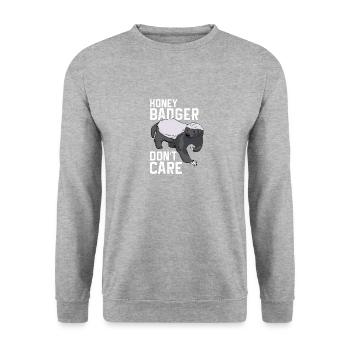 Honey badger - Unisex Sweatshirt - salt & pepper - Front - Alina (178cm) & Michal (187cm)