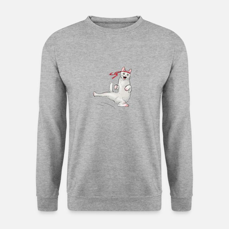 Cat at karate - Unisex Sweatshirt - salt & pepper