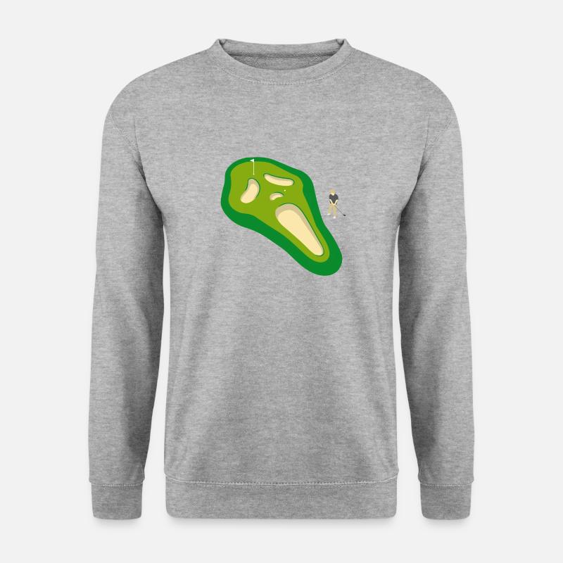 Golf Totenkopf - Unisex Pullover - Weißgrau meliert