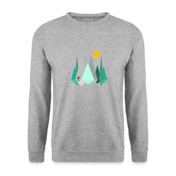 Forêt abstraite - Sweat-shirt Unisexe - gris chiné - Devant - Alina (178cm) & Michal (187cm)