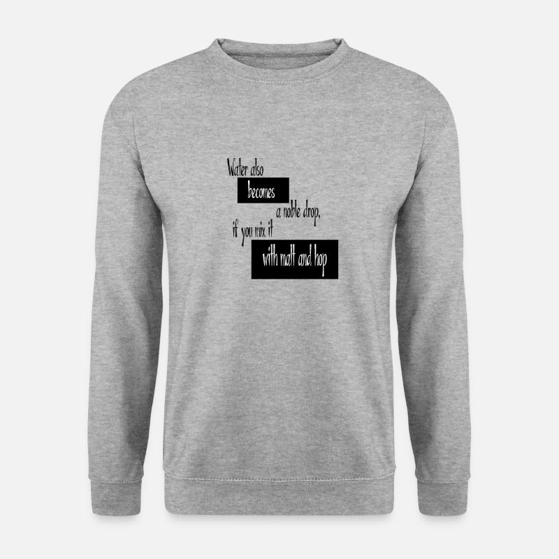 Hopfen - Unisex Pullover - Weißgrau meliert