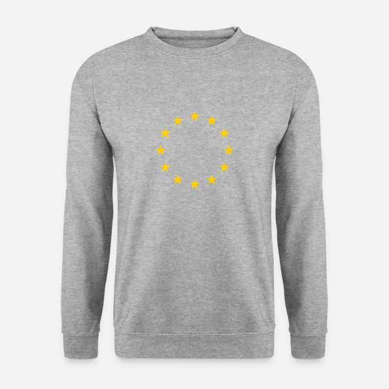 EU Europäische Union Geschenk Geschenkidee - Unisex Pullover - Weißgrau meliert