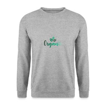 organic Shirt - Unisex Pullover - Weißgrau meliert - Vorne - Alina (178cm) & Michal (187cm)