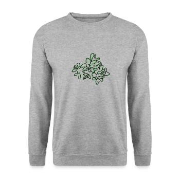 Majoran - Unisex Pullover - Weißgrau meliert - Vorne - Alina (178cm) & Michal (187cm)