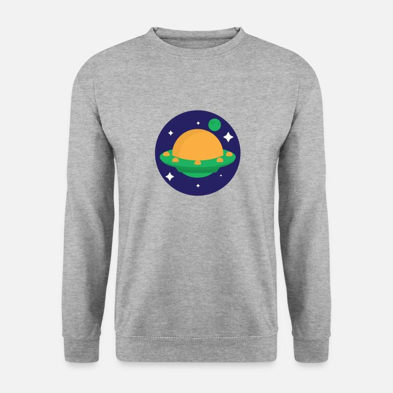 Planet - Unisex Pullover - Weißgrau meliert