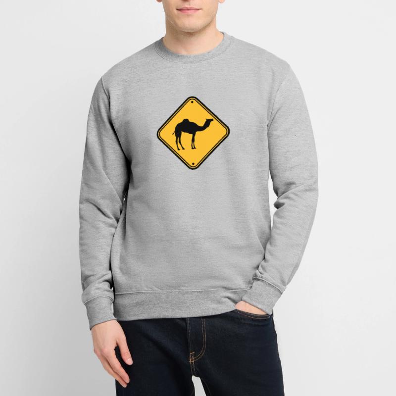Shield warning danger caution Caution came Unisex Sweatshirt