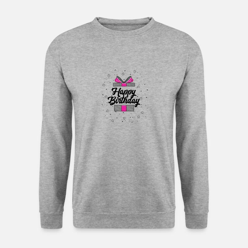 birthday01 - Unisex Pullover - Weißgrau meliert