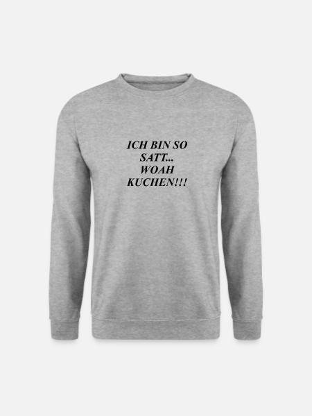 kuchen essen - Unisex Pullover - Weißgrau meliert