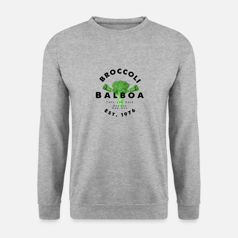Brokkoli Balboa - Unisex Pullover - Weißgrau meliert