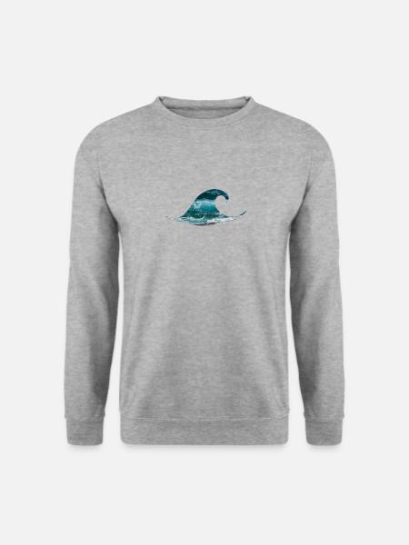Wave ocean sea surfing - Unisex Sweatshirt - salt & pepper
