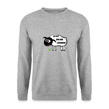 C’est un dilemme ! Agneau Idée cadeau - Sweat-shirt Unisexe - gris chiné - Devant - Alina (178cm) & Michal (187cm)