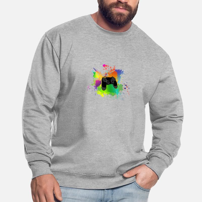 Controller Farbklecks Bunt Gaming Geschenk Idee Unisex Pullover