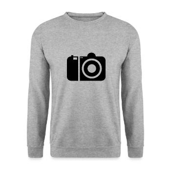 Cheese - Unisex Sweatshirt - salt & pepper - Front - Alina (178cm) & Michal (187cm)