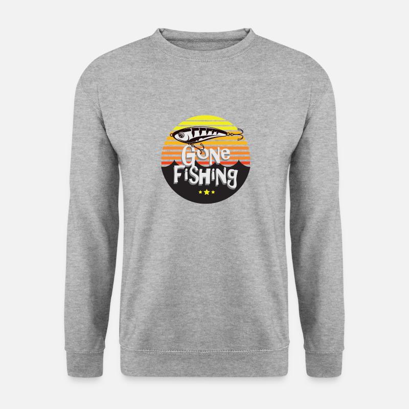 Gone fishing - Unisex Pullover - Weißgrau meliert