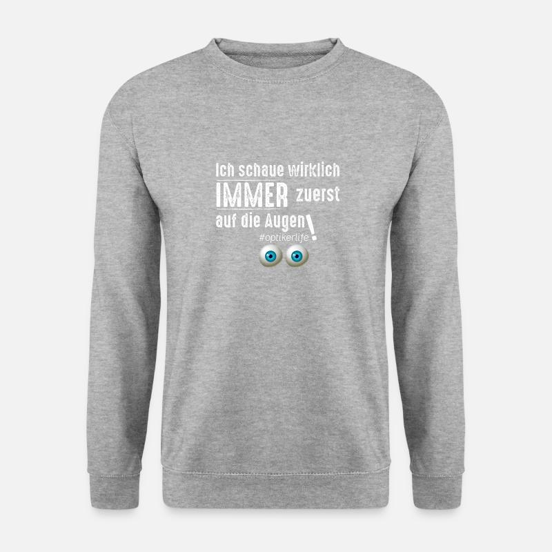 Optiker - Unisex Pullover - Weißgrau meliert