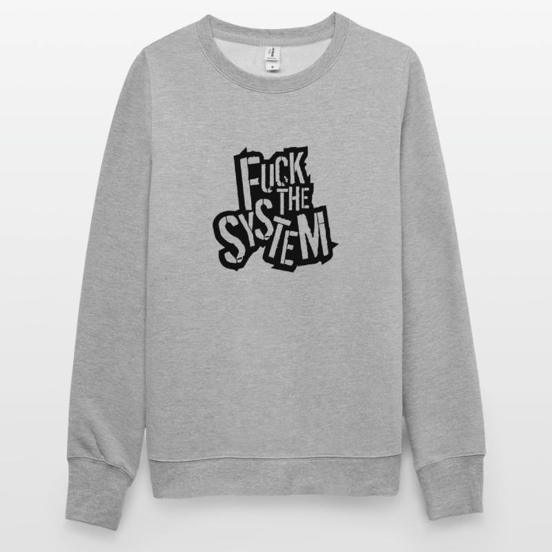 contour plan texte rebelle baiser le logo du système Sweat-shirt Unisexe