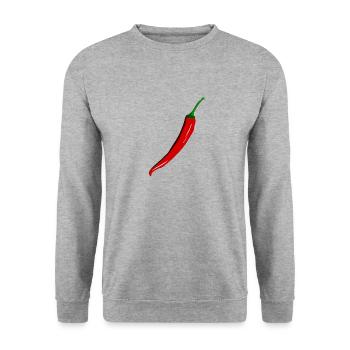 Chili Chilli Hot design for hot nights - Unisex Sweatshirt - salt & pepper - Front - Alina (178cm) & Michal (187cm)