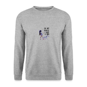 Conception de chien pour les propriétaires de chiens - Sweat-shirt Unisexe - gris chiné - Devant - Alina (178cm) & Michal (187cm)