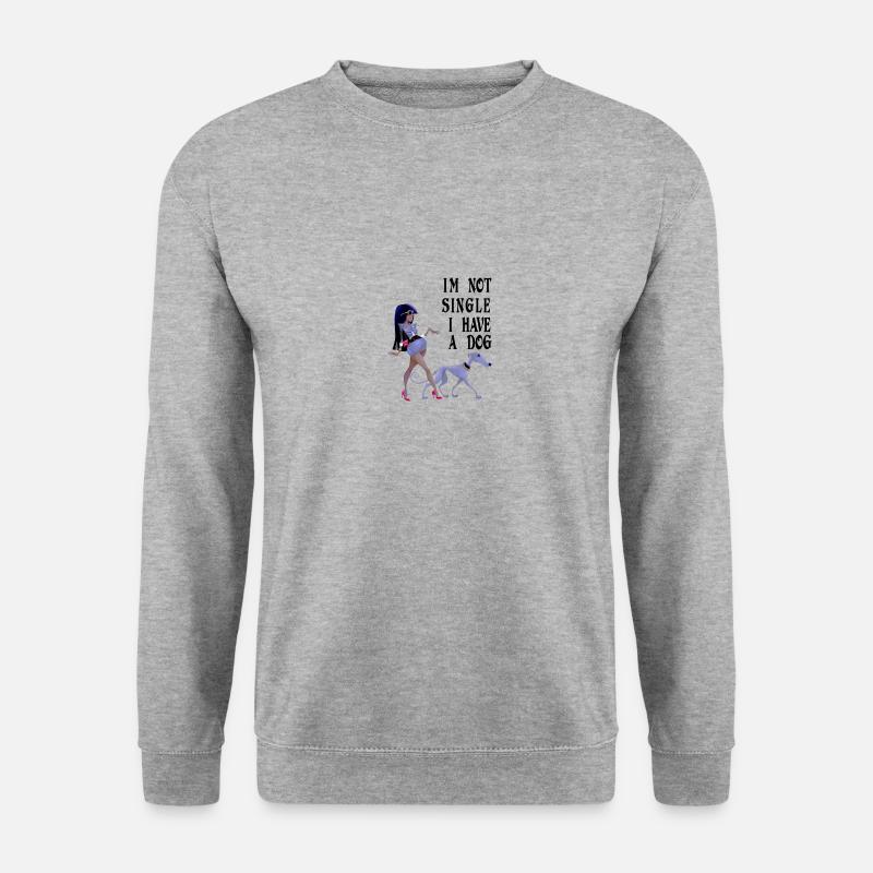 Hundedesign für Hundebesitzer - Unisex Pullover - Weißgrau meliert