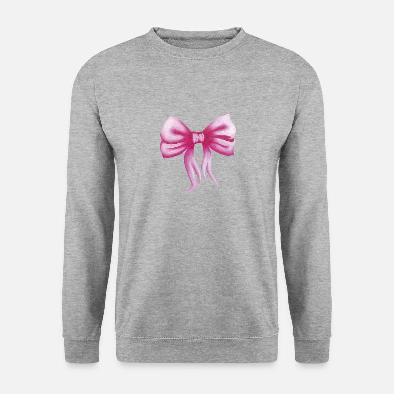 Schleife - Unisex Pullover - Weißgrau meliert