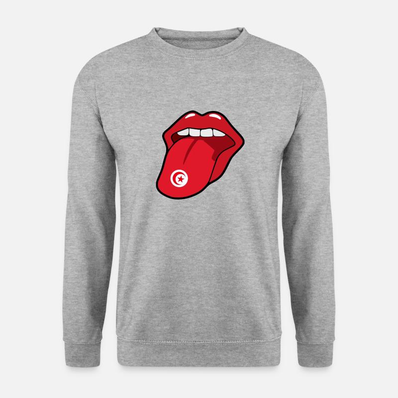 Sprache Tunesien - Unisex Pullover - Weißgrau meliert
