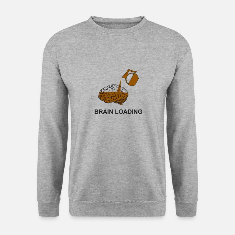 Brain loading by coffee - Unisex Sweatshirt - salt & pepper