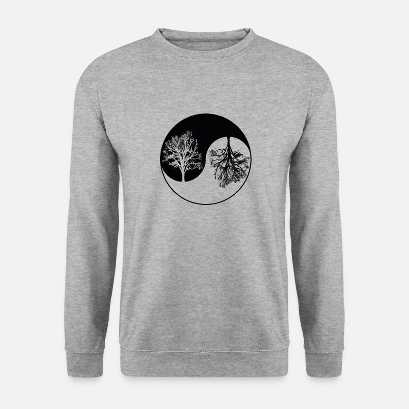 ying yang tree - Unisex Sweatshirt - salt & pepper
