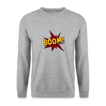boom! - Comic - Unisex Sweatshirt - salt & pepper - Front - Alina (178cm) & Michal (187cm)