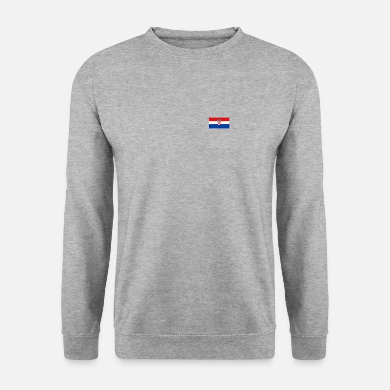 Kroatien flagge - Unisex Pullover - Weißgrau meliert