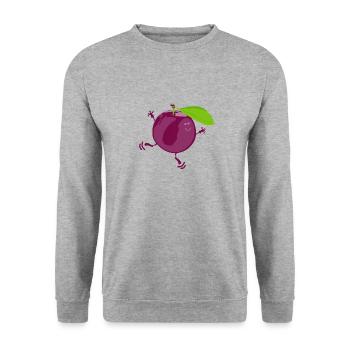 Mr. Plum - Unisex Sweatshirt - salt & pepper - Front - Alina (178cm) & Michal (187cm)