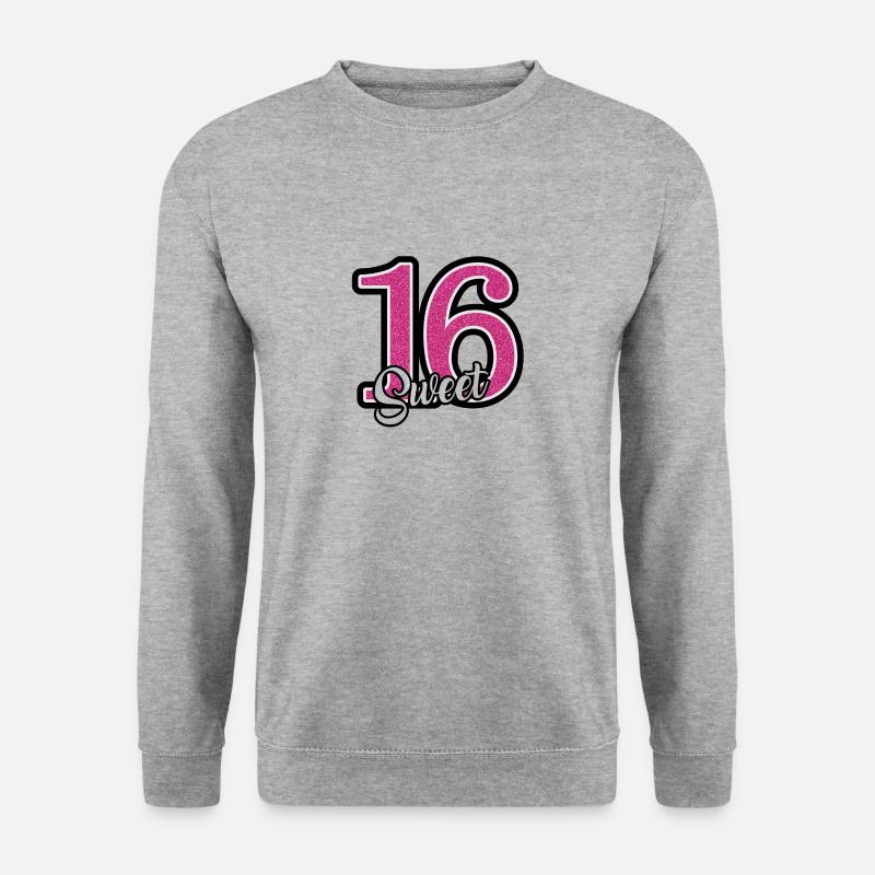 Sweet 16 - Unisex Pullover - Weißgrau meliert